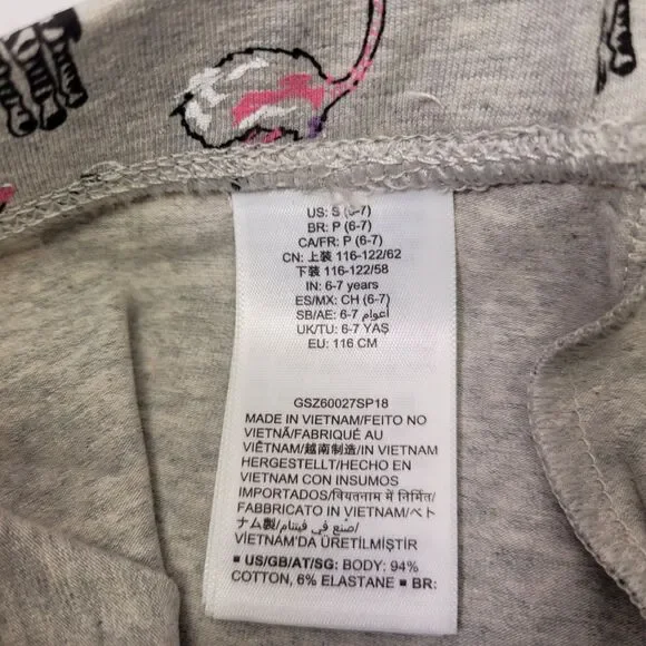 Spotted Zebra Girls Active Stretch Blue & Gray Printed Legging Small (2-Pack) - Picture 8 of 11